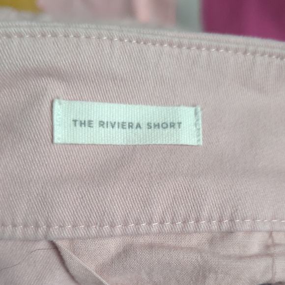 LOFT Light Pink Scalloped Hem High Waist Shorts - Picture 3 of 7